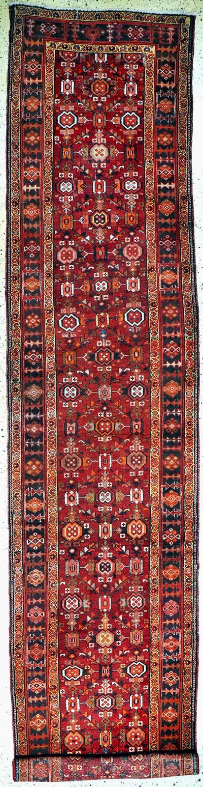 Meschgin alt, Persien, Anfang 20.Jhd, Wolleauf Baumwolle, ca. 467 x 100 cm, EHZ: 3