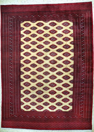 Buchara fein, Pakistan, Ende 20.Jhd, Wolle auf Baumwolle, ca. 350 x 255 cm, EHZ: 2