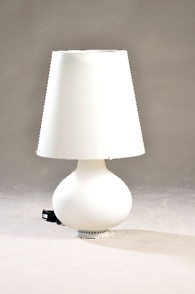 Große 80cm Fontana Arte Lampe, Entwurf Max Ingrand, Milano Roma, wohl 70/80er Jahre, am Fuß gemarkt, mehrfach schaltbar, alte Elektrifizierung, ...
