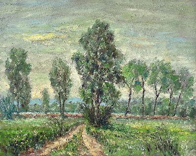 Heinz Reiss, 1923 Haßloch-2008, Altrheinlandschaft, rechts unten monogrammiertund datiert 1963, Öl/Lwd, 40x50 cm, Rahmen 47x57 cm