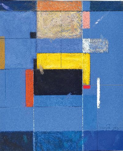 Josef Povazan, 1932-1992, Abstrakte Komposition, Pastell auf Papier, rechts unten sign., ca. 58x47cm