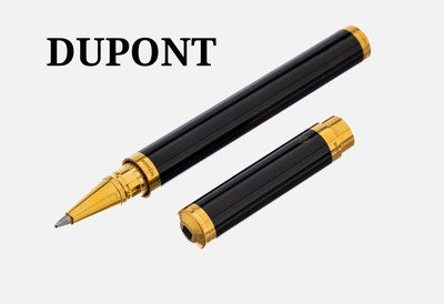 S.T. DUPONT Lady Kugelschreiber, schwarzer Chinalack, Monturen vergoldet, min. Gebr.-Spuren