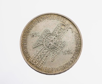 Silbermünze, 5 Mark, 1952, Germanisches MuseumNürnberg