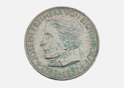 Silbermünze, 5 Mark, 1957, Freiherr von Eichendorff