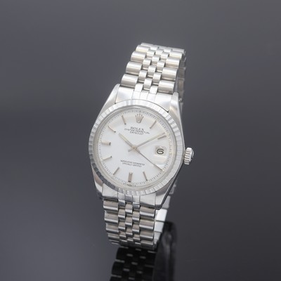 ROLEX Oyster Perpetual Datejust Herrenarmbanduhr Referenz 1603, Schweiz um 1973, Automatik, Chronometer der Superlative in Edelstahl inkl. orig. ...