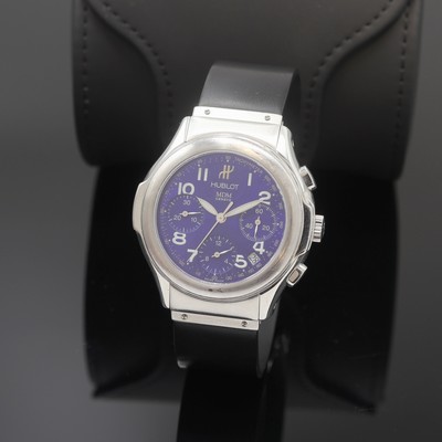HUBLOT MDM Armbandchronograph Referenz 1810.1, Schweiz um 2000, Automatik, Edelstahlgeh. inkl. orig. Kautschukband m. dopp. Faltschl., Krone ...