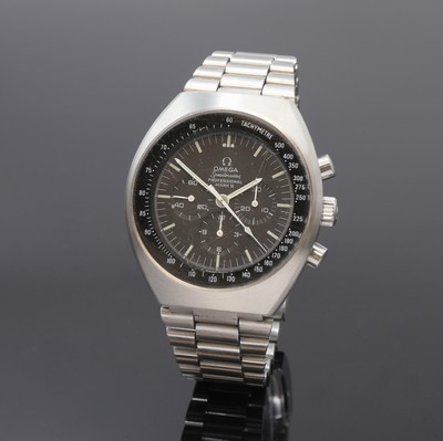 OMEGA Speedmaster Mark II Armbandchronograph Referenz 145.014, Handaufzug, Schweiz um 1970, verschr. Edelstahlgeh. inkl. orig. Gliederband m. ...