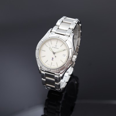 ETERNA Pininfarina Armbanduhr Referenz 1406.41, Schweiz um 1995, Automatik, Edelstahlgeh. inkl. orig. Gliederband m. dopp. Faltschl., Boden u. Krone ...