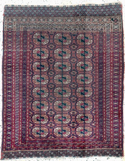 Tekke"Herdteppich"antik, Turkmenistan, 19.Jhd, Wolle auf Wolle, ca. 106 x 84 cm, EHZ:3