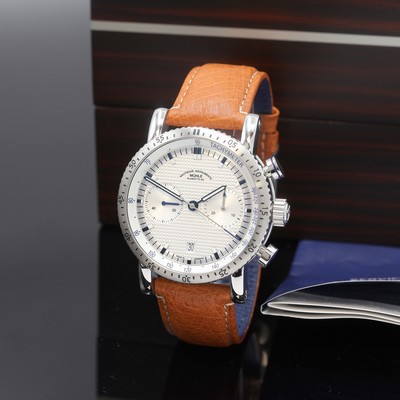 MÜHLE GLASHÜTTE Teutonia Sport 1 Armbandchronograph Referenz M1-29-65, Automatik, beids. vergl. Edelstahlgeh. inkl. orig. Lederband m. orig. ...