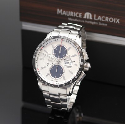 MAURICE LACROIX Pontos Armbandchronograph Referenz PT6038, Automatik, Schweiz um 2022, beids. vergl. Edelstahlgeh. inkl. Gliederband m. dopp. ...