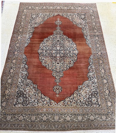 Täbriz"Hadji-Jalili"antik, Persien, um 1900, Wolle auf Baumwolle, ca. 550 x 370 cm, EHZ: 3, (kleine Restaurierungen)