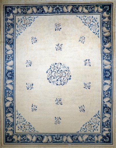 Peking antik, China, um 1900, Wolle auf Baumwolle, ca. 340 x 270 cm, gereinigt, EHZ: 3(restauriert)