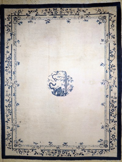 Peking antik, China, um 1900, Wolle auf Baumwolle, ca. 350 x 267 cm, gereinigt, EHZ: 3(restauriert)