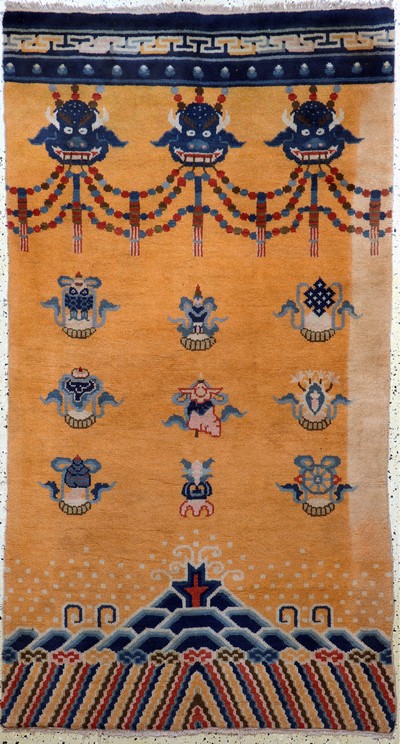 Ning-Hsia antik, China, um 1900, Wolle auf Baumwolle, ca. 230 x 122 cm, EHZ: 2
