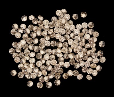 Lot lose Brillanten, zus. ca. 1.0 ct feines Weiß-get.Weiß/vs-si, kalibriert, 1.10-1.15 mm