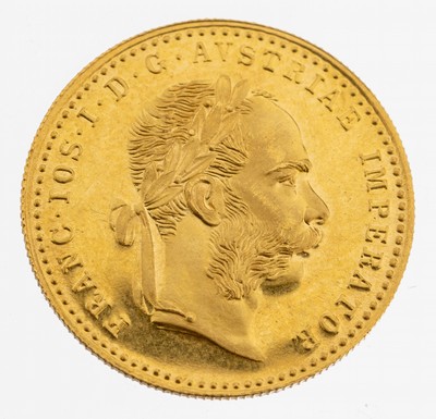 Goldmünze, 1 Dukat, Österreich-Ungarn, 1915, Franz Joseph I., offizielle Nachprägung