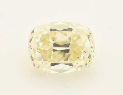 Loser Diamant 0.76 ct Natural Fancy Yellow/si,im Kissenschliff, Politur gut, GIA Expertise anbei