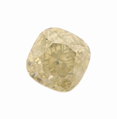 Loser Diamant 1.02 ct Natural Fancy Light Greenish Yellow/si2, viereckig Kissenschliff, Politur und Symmetrie sehr gut, IGI Expertise anbei