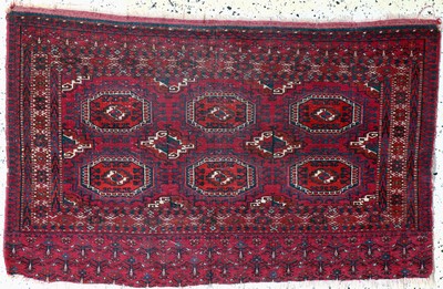 Tekke Tschowal antik, Turkmenistan, 19.Jhd,Wolle auf Wolle, ca. 125 x 78 cm, EHZ: 3