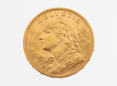Goldmünze, 20 Franken, Schweiz, 1930, sogn.Vreneli