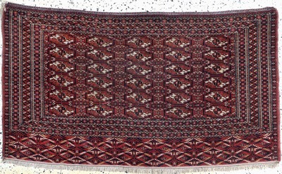 Tekke Tschowal antik, Turkmenistan, 19.Jhd,Wolle auf Wolle, ca. 130 x 73 cm, EHZ: 3