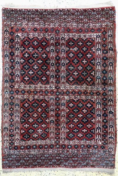 Yomud"Engsi"antik, Turkmenistan, 19.Jhd, Wolle auf Wolle, ca. 180 x 125 cm, EHZ: 3