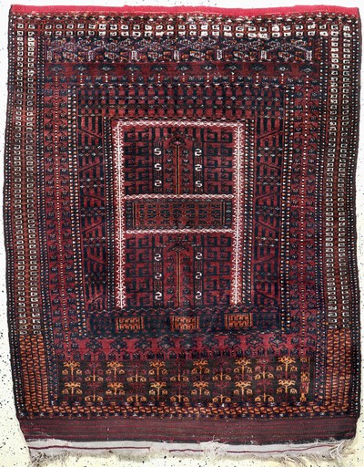 Saryk"Engsi"antik, Turkmenistan, 19.Jhd, Wolle auf Wolle, ca. 180 x 150 cm, EHZ: 3