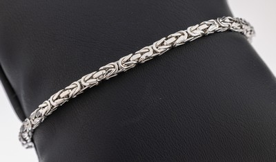 14 kt Gold Königskettenarmband, WG 585/000,L. ca. 20.5 cm, ca. 12.3 g, Meistermarke BB unged.