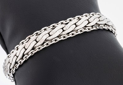 14 kt Gold Armband, WG 585/000, L. ca. 18.5cm, Kastenschloss mit Sicherheitsacht, ca. 20.7 g