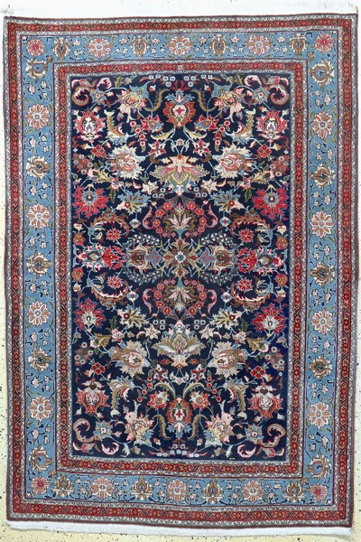 Ghom Kork fein, Persien, Mitte 20.Jhd, Korkwolle mit Seide, ca. 212 x 150 cm, EHZ: 1-2