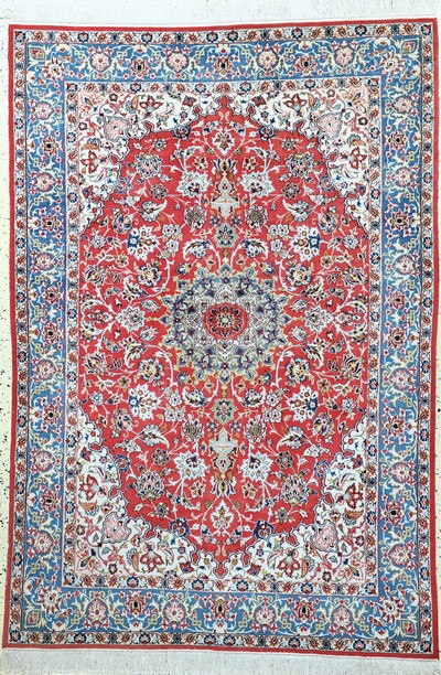 Najafabad fein, Persien, Mitte 20.Jhd, Wolle auf Baumwolle, ca. 215 x 150 cm, EHZ: 2