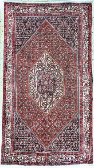 Bidjar Kork fein, Persien, Ende 20.Jhd, Korkwolle auf Baumwolle, ca. 272 x 150 cm, EHZ: 1-2