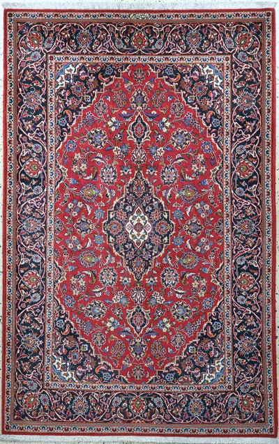 Keschan"Shadsar"signiert, Persien, Ende 20.Jhd, Wolle auf Baumwolle, ca. 215 x 140 cm,EHZ:(nahezu neuwertig)