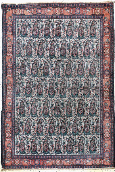 Senneh antik, Persien, um 1900, Wolle auf Baumwolle, ca. 200 x 140 cm, EHZ: 3