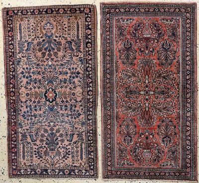 2 Lots Re-Import Sarogh, Persien, um 1900, Wolle auf Baumwolle, ca. 120 x 67 cm, gereinigt, EHZ: 2