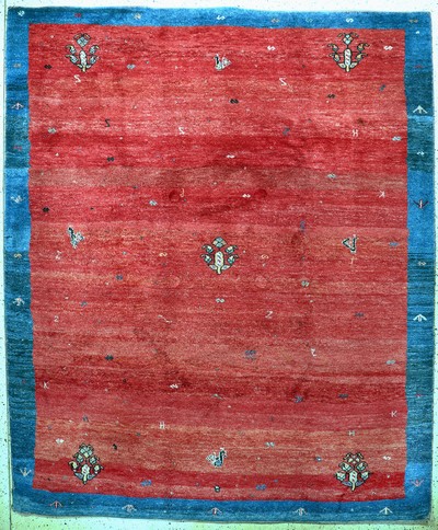 Gabbeh, Persien, Ende 20.Jhd, Wolle auf Wolle, ca. 320 x 260 cm, EHZ: 2, (kleine Restaurierung)