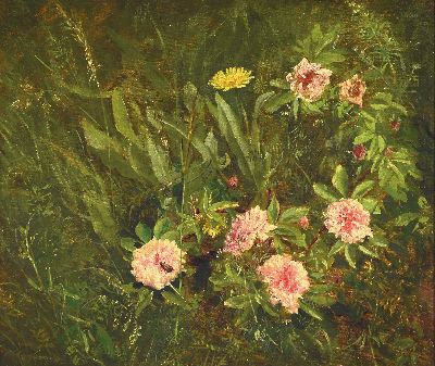Helene Cramer, 1844-1916 Hamburg, Wiesenblumen, Öl/Lwd/Holz, links unten sign., ca. 33x40cm, R. ca. 50x57cm