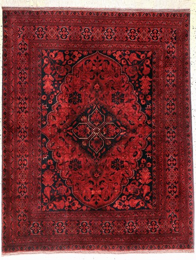 Khalmohammadi fein, Afghanistan, Ende 20.Jhd, Korkwolle auf Wolle, ca. 195 x 158 cm,EHZ: 2