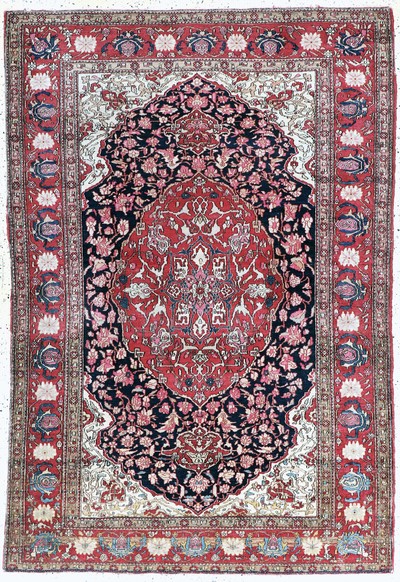 Esfahan antik, Persien, um 1900, Wolle auf Baumwolle, ca. 214 x 146 cm, EHZ: 3