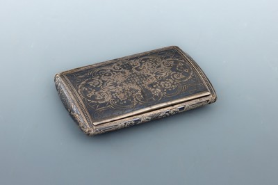Tulasilber Tabatiere/Visitenkartenetui, Russland um 1900, 875er Silber, 84- Zolotniki, reiche Ornamentierung mit Blüten und Rocaillen, innen verg., ...