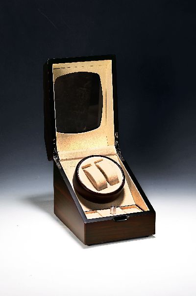 Uhrenbeweger/Watch Winder, Ferocase, für 2 Armbanduhren und Aufbewahrung für zwei weitere, geschlossen ca. 22x19x24cm