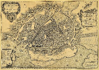 Johannes Mejer (1606-1674): Grundtriß der Edlen Weitberümbten Statt Hamburg. Anno 1651 , Kupferstich aus Caspar Danckwerth (1605 -1672): Newe ...