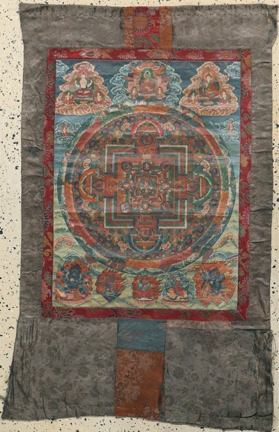 Thangka antik, Tibet, um 1900, Papiermalerei, ca. 125 x 83 cm, EHZ: 3
