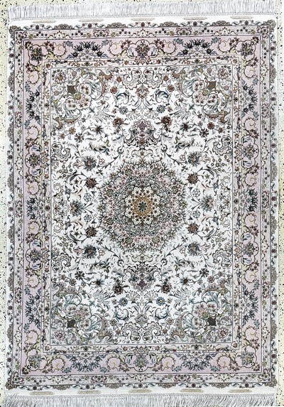 Täbriz Sehr fein(70 Raj), Persien, Mitte 20.Jhd, Korkwolle mit und auf Seide, ca. 210 x151 cm, ca. 1,0 Mio. Kn/qm, EHZ: 1-2