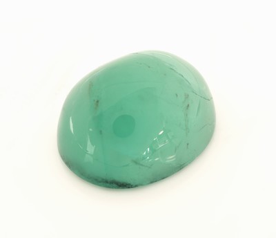 Loser ovaler Smaragdcabochon 20.51 ct, Boden mit Riss