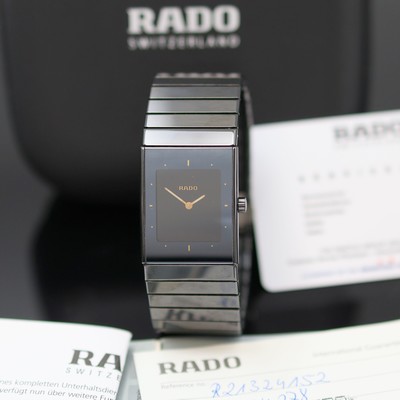 RADO Diastar Herrenarmbanduhr mit Multifunktionsanzeige Referenz 193.0324.3, Schweiz verk. lt. beil. Pap. 11/1994, quarz, Keramikgeh., 4-fach ...