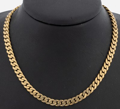 8 kt Gold Collier, GG 333/000, L. ca. 50 cm, Karabinerschließe, ca. 35.5 g