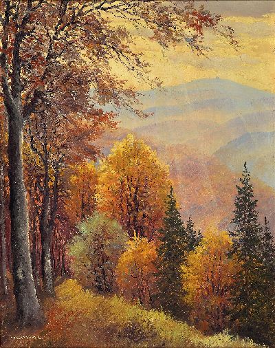 Wilhelm Pramme, 1898 Halberstadt-1965 Wernigerode, 2 Arbeiten in Öl auf Lwd: Brockenblick bei Wernigerode, rückseitig so bezeichnet, links unten ...