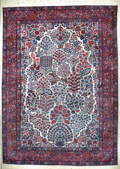 Yazd Kork fein, Persien, Anfang 20.Jhd, Korkwolle auf Baumwolle, ca. 367 x 267 cm, EHZ: 2